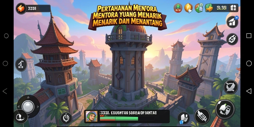 Tampilan gameplay seru dalam game Tower Defense 333I.