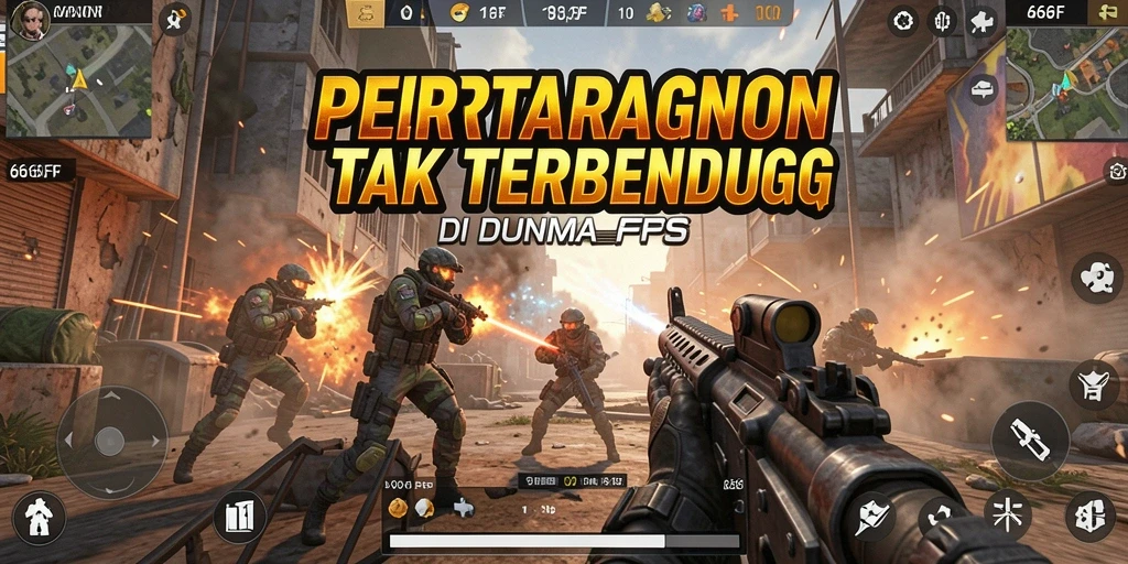 Screenshot menampilkan aksi menegangkan dalam game FPS 666FF.