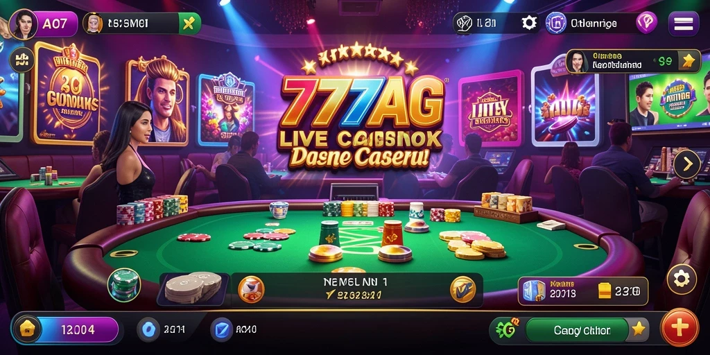 Tampilan gameplay Live Casino yang mendebarkan dan interaktif.