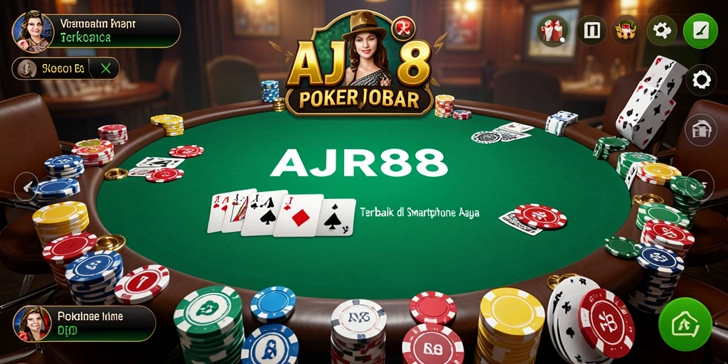 Tampilan gameplay Poker yang mendebarkan di AJR88.