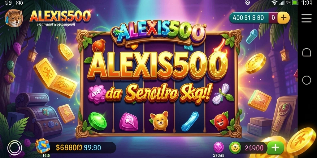 Tampilan gameplay menarik dari ALEXIS500 yang penuh warna dan efek suara.
