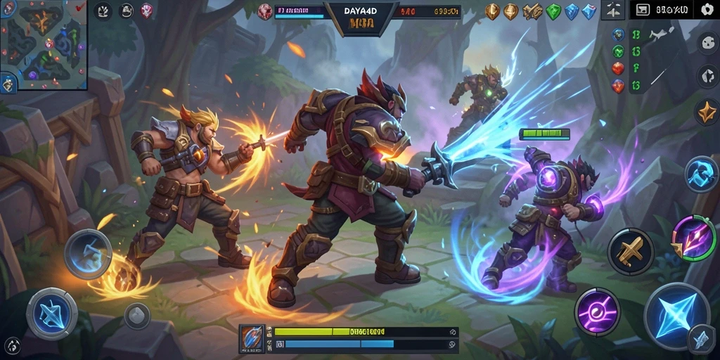 Tangkapan layar gameplay DAYA4D yang seru dan kompetitif.