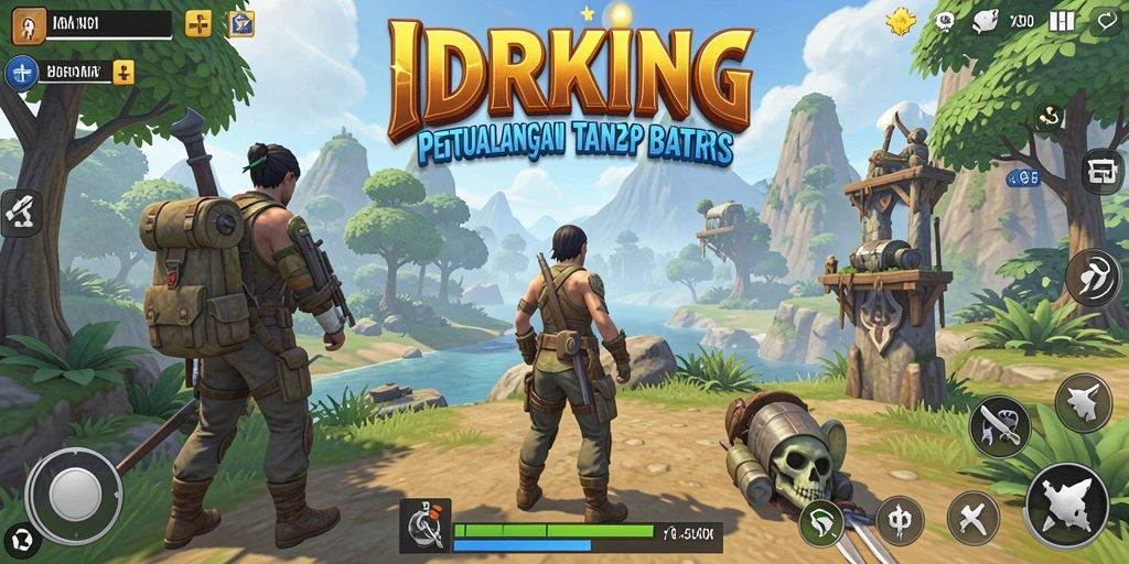 Screenshot gameplay yang menampilkan eksplorasi dunia terbuka di IDRKING.