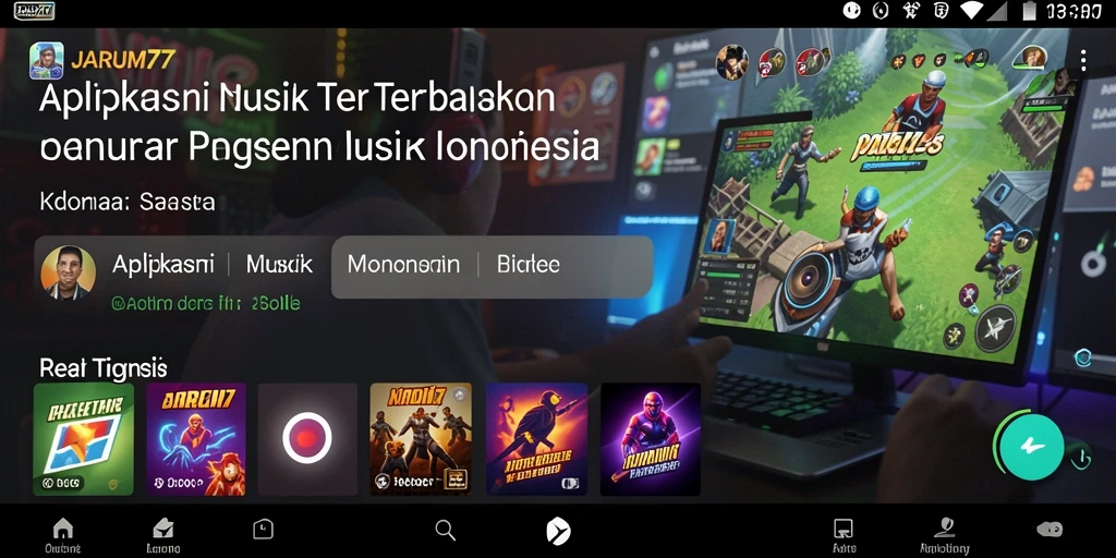 Tampilan gameplay menarik dari JARUM77 saat bermain musik.