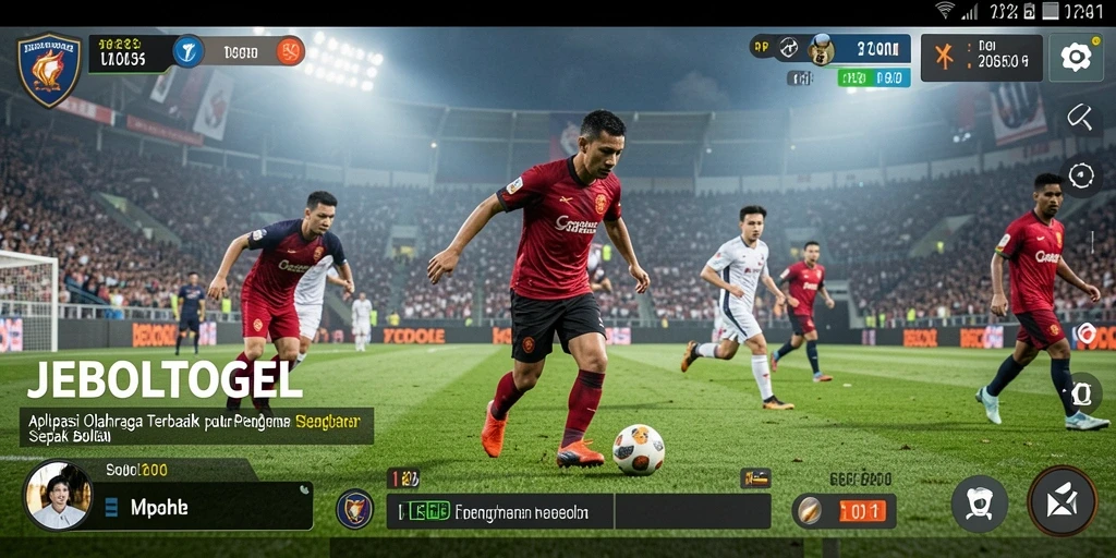 Tampilan gameplay JEBOLTOGEL dengan data dan statistik olahraga.