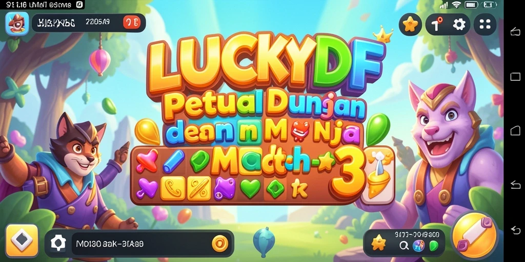 Screenshot gameplay yang menunjukkan aksi seru dalam LUCKYDF.