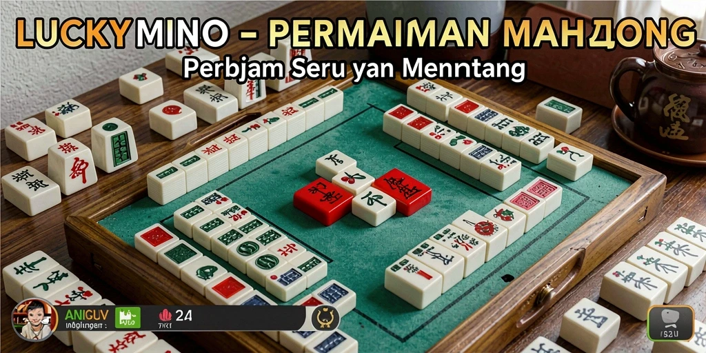 Tampilan gameplay Mahjong yang seru dan menantang di LUCKYMINO.
