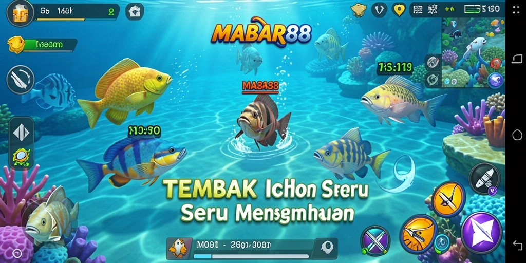 Gambaran aksi seru dalam MABAR88 saat menembak ikan.