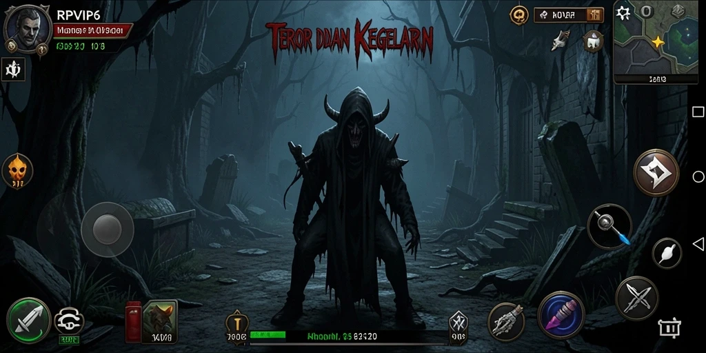 Gameplay menyeramkan dalam kegelapan di RPVIP6.