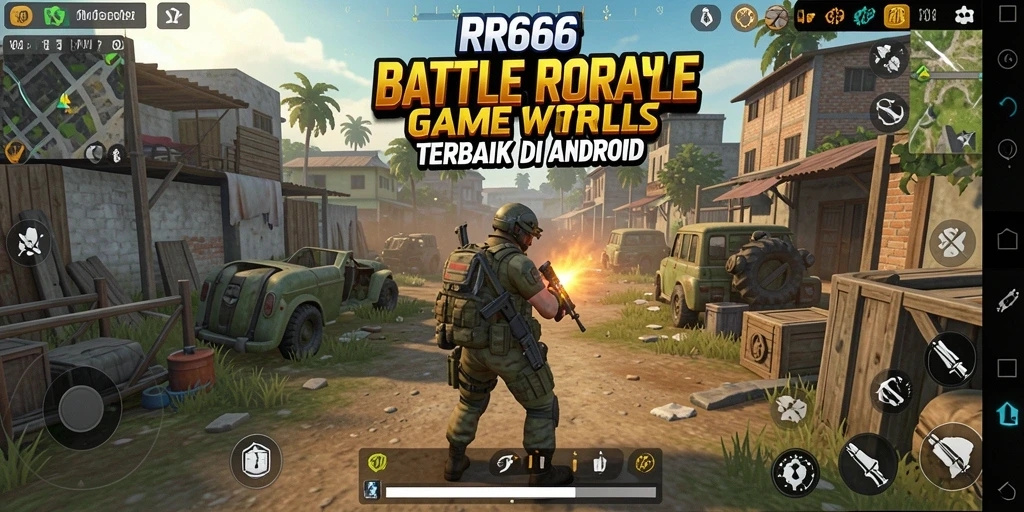 Gameplay seru dari RR666 dalam pertempuran Battle Royale.