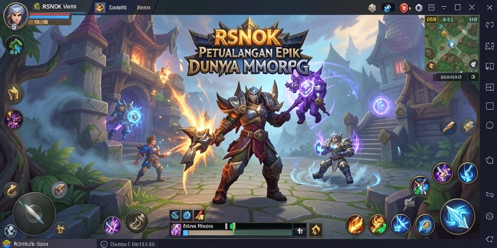 Screenshot gameplay RSNOK menampilkan petualangan mendebarkan dan pertarungan epik.