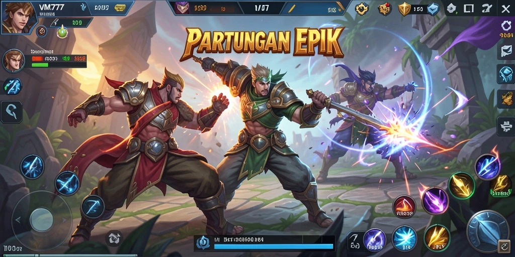 Gameplay MOBA yang mendebarkan di VM777.