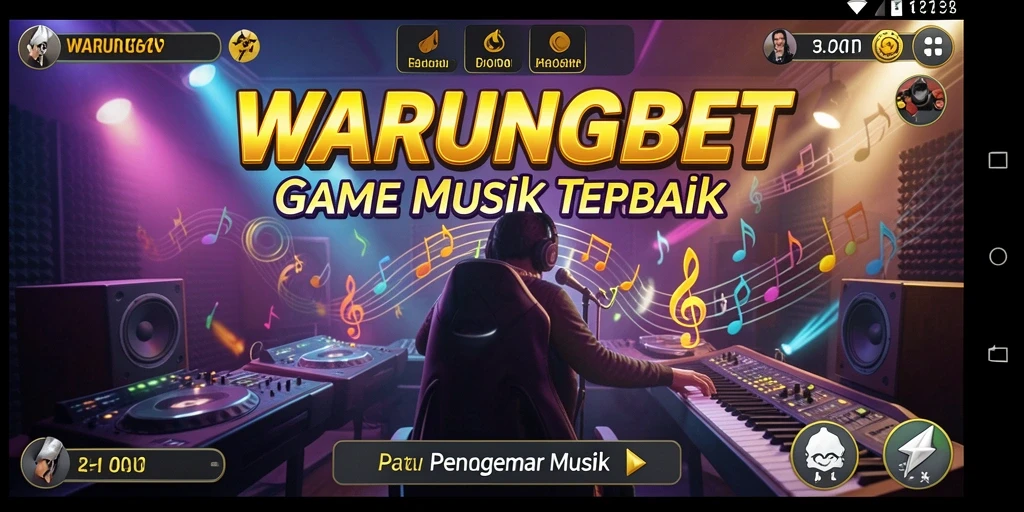 Tampilan gameplay menarik dalam WARUNGBET yang menampilkan tantangan musik.